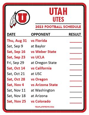 2023 Utah Football Odds and Schedule .
